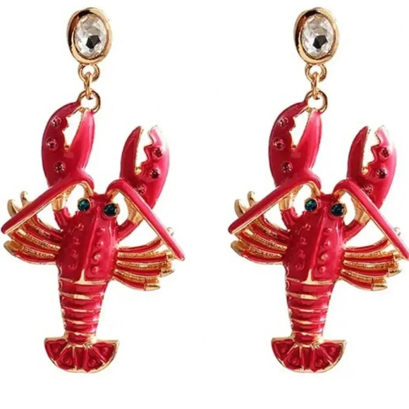 Anthro Lovely Lobster Earrings - Picture 3 of 9